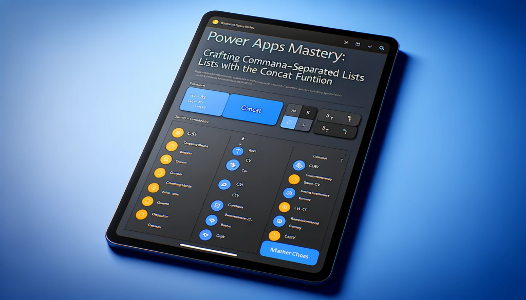 Power Apps Mastery Crafting Comma-Separated Lists with the Concat Function