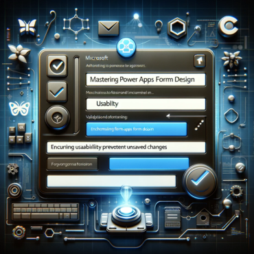 Mastering Power Apps Form Design Ensuring Usability and Preventing Unsaved Changes