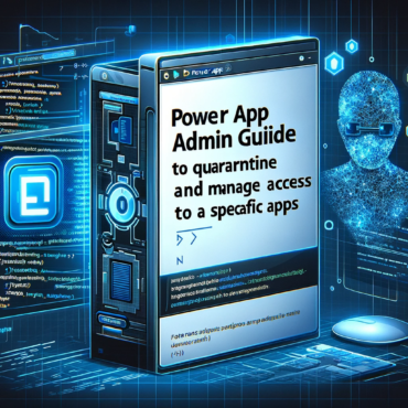 Power App Admin Guide Steps to Quarantine and Manage Access to Specific Apps